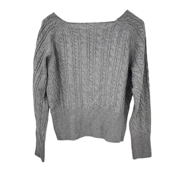 New NWT Miss Zhang Tie Front Grey Cardigan With Bow Detail Size Large - Picture 2 of 7